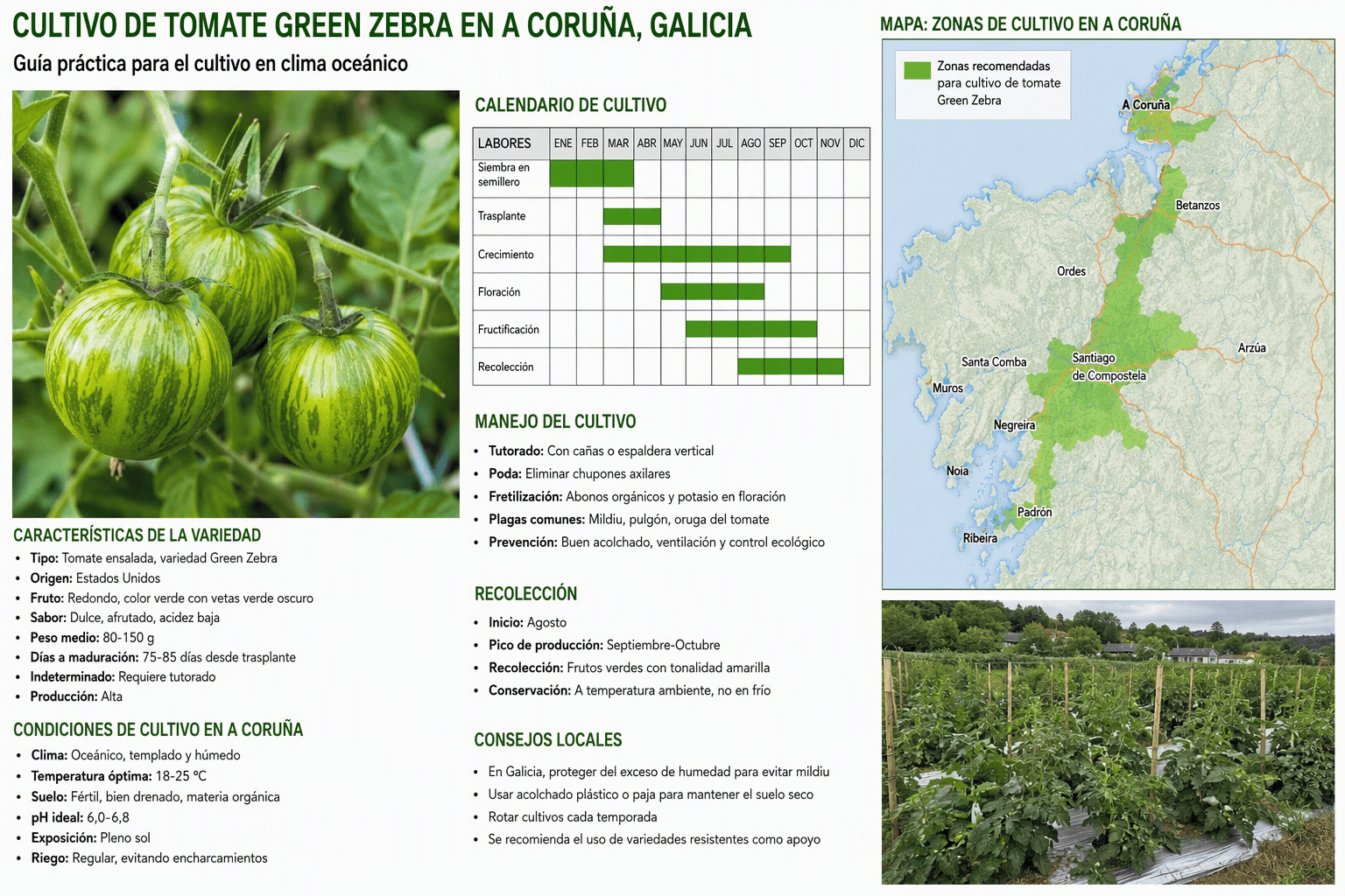 Tomate Green Zebra en Galicia