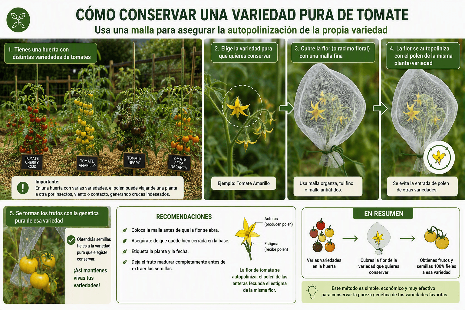 conservar variedad pura